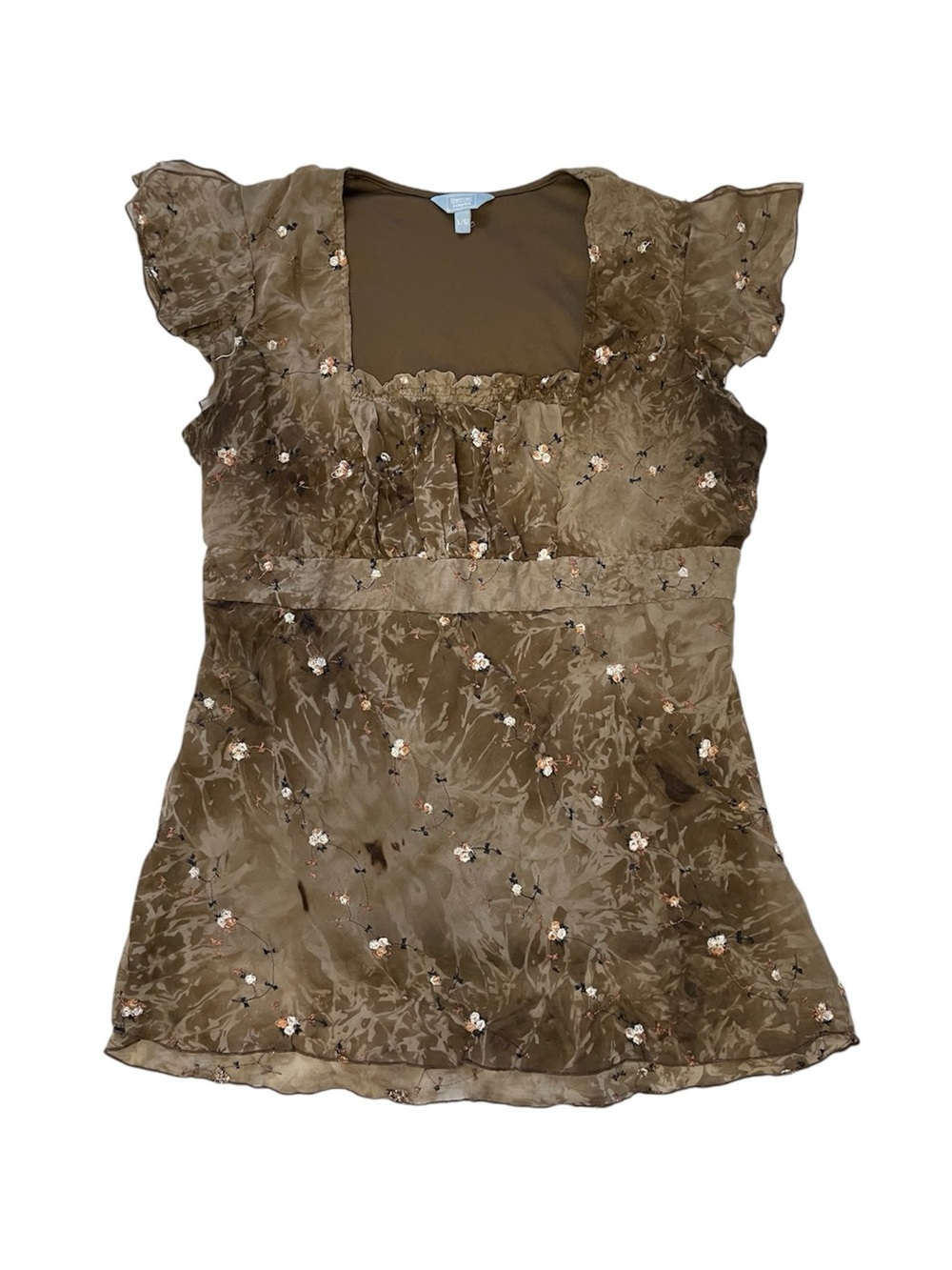 Denver Hayes Brown Babydoll Top